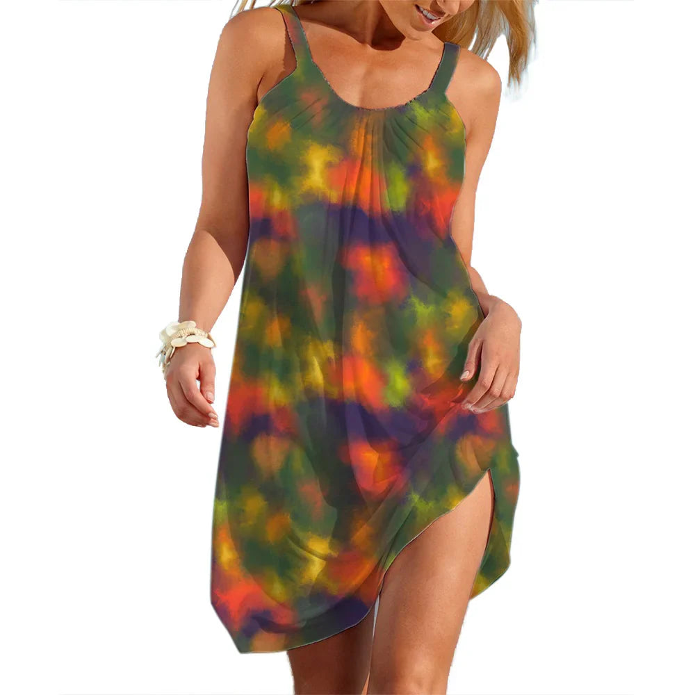 Elegant Women's Tie Dye Dress